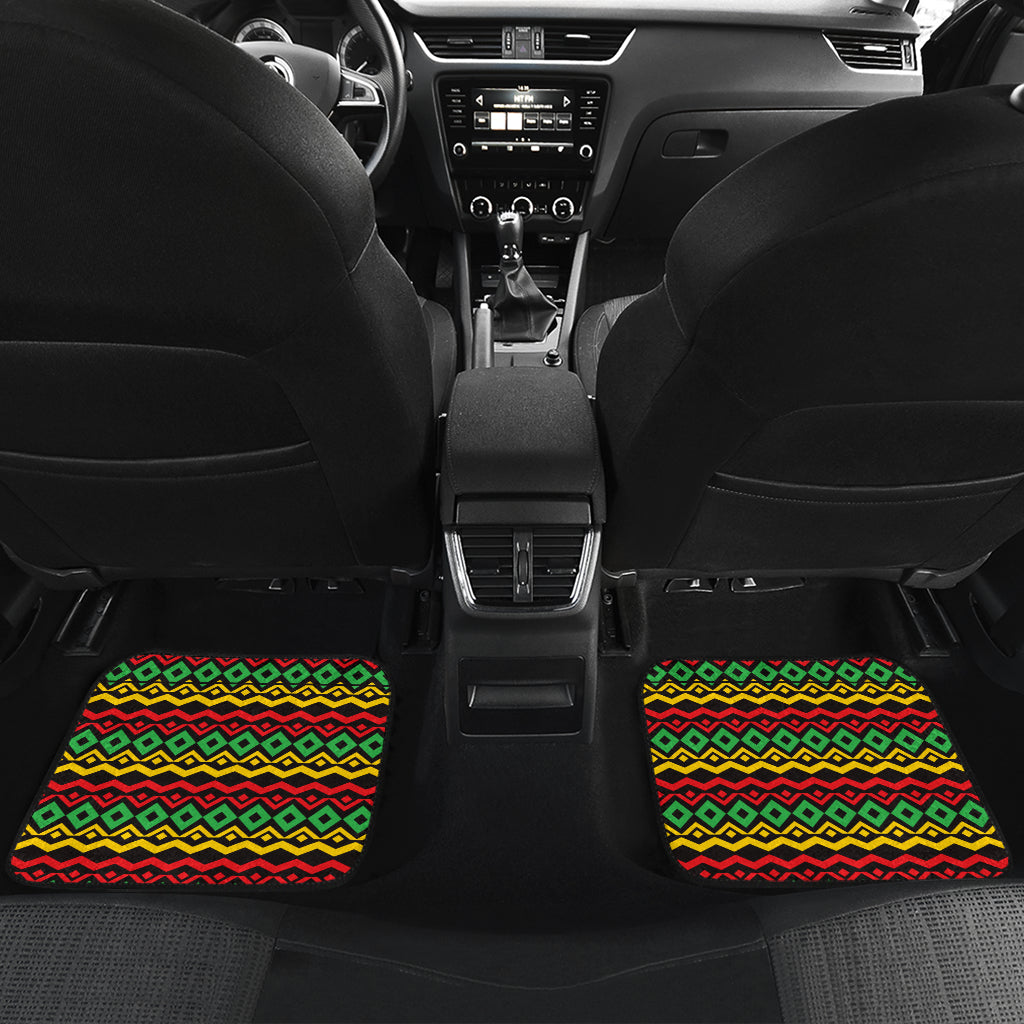 Rasta Reggae Color Themed Car Floor Mats Front Back