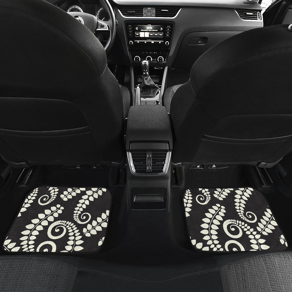 Fern Leave Print Pattern Car Floor Mats Front Back