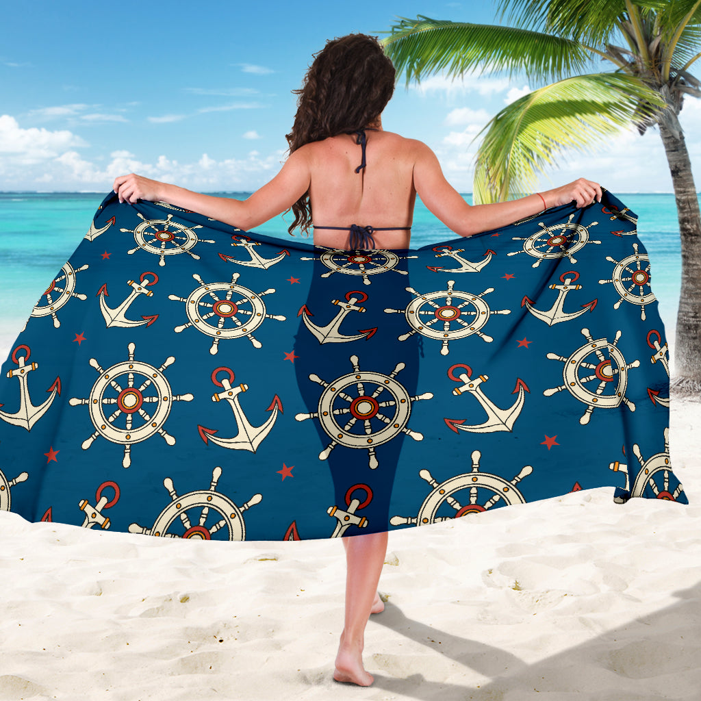 Anchor Pattern Print Design 02 Sarong Pareo Wrap