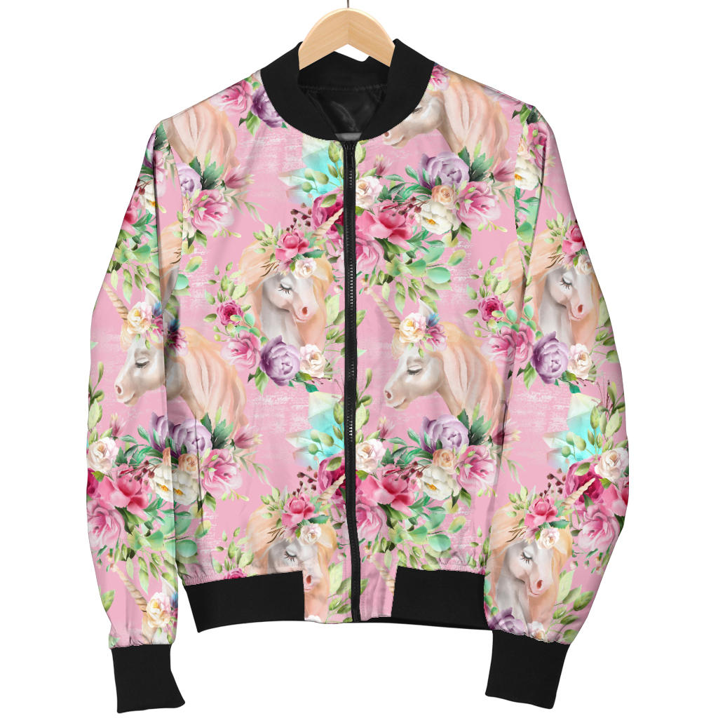 Unicorn Princess with Rose Men Bomber Jacket