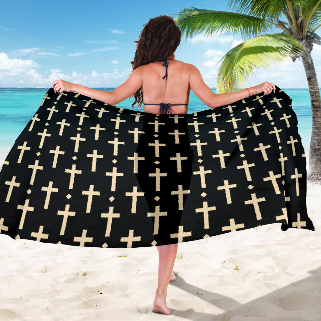 Cross Pattern Print Design 03 Sarong Pareo Wrap