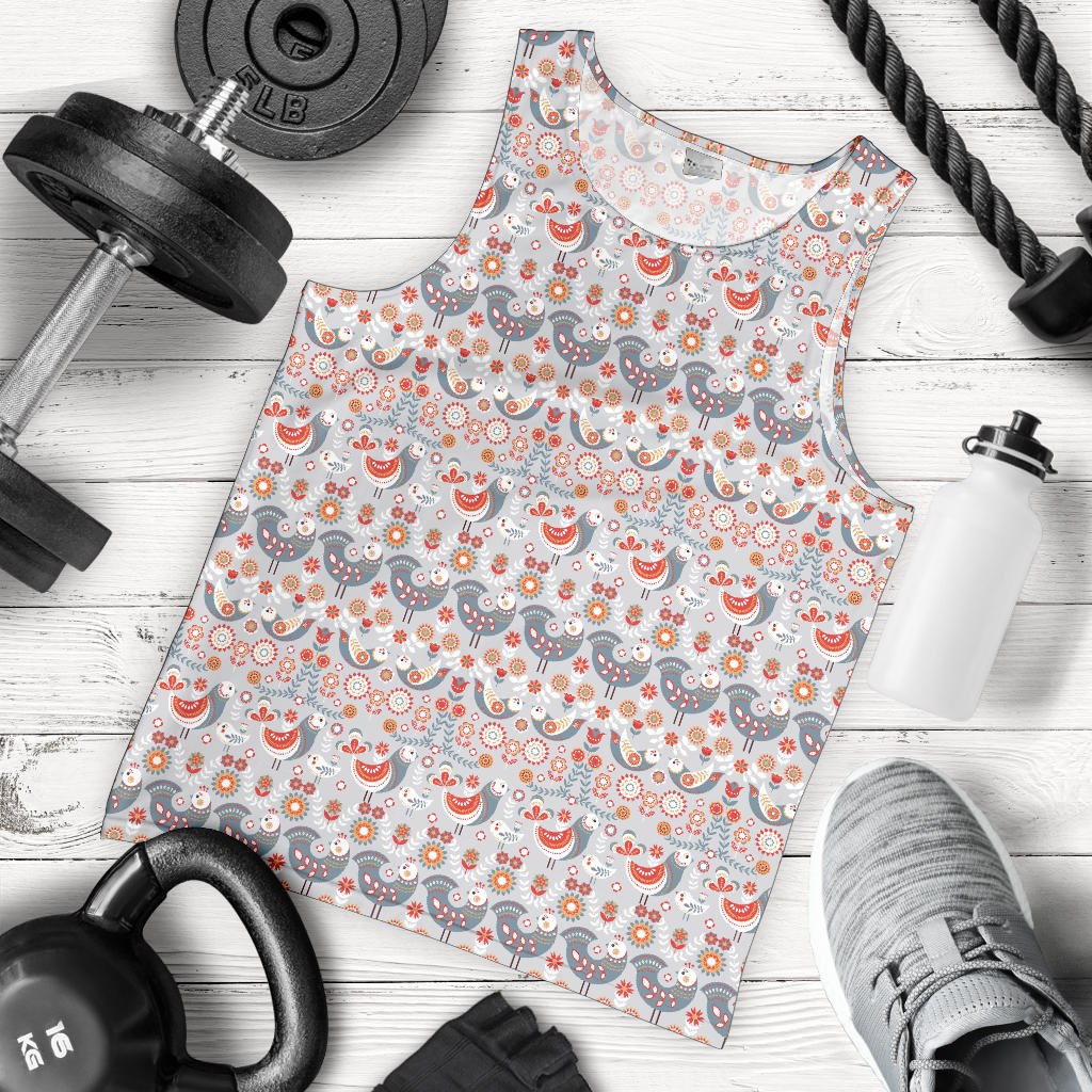 Swedish Nordic Design Print Men Tank Top