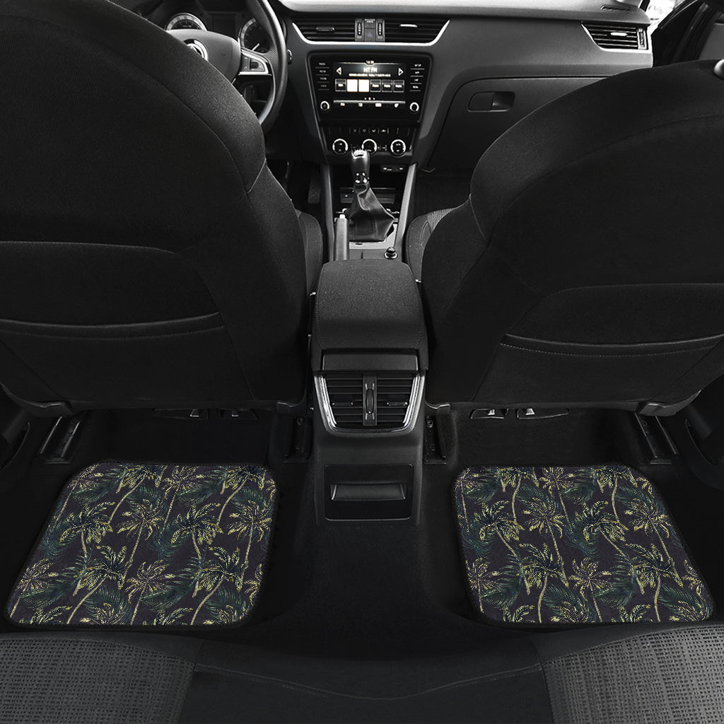 Palm Tree Background Design Print Car Floor Mats Front Back