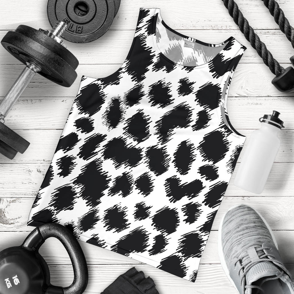 Cheetah Black Print Pattern Men Tank Top
