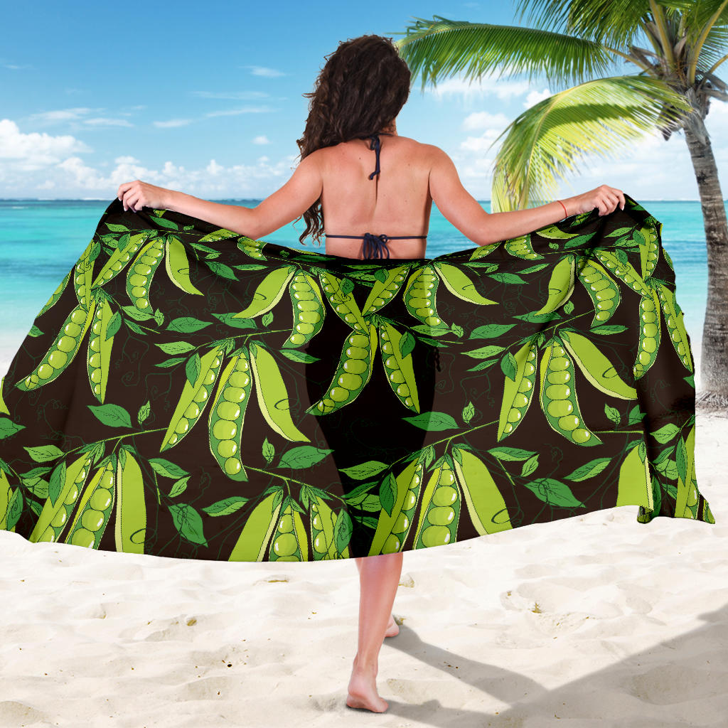 Peas Pattern Print Design A03 Sarong Pareo Wrap