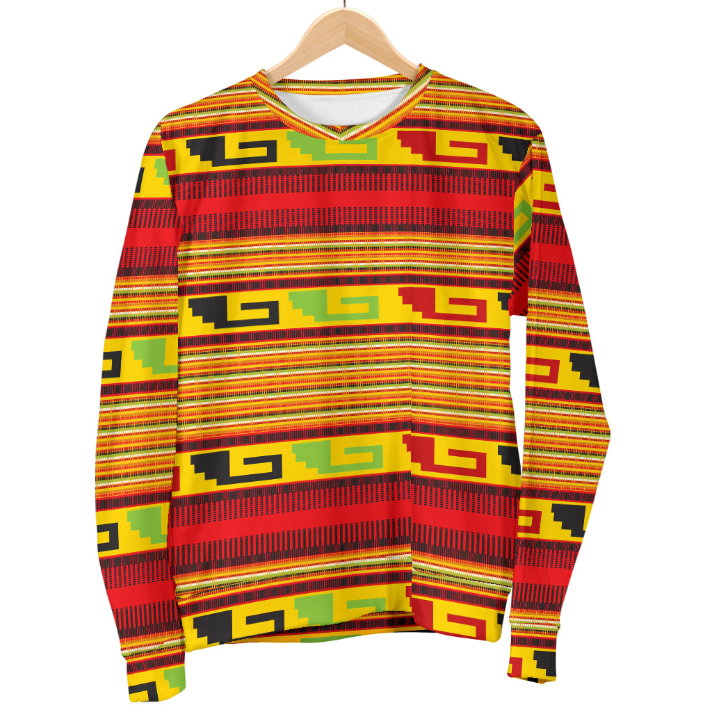 Mexican Blanket Ornament Print Pattern Men Long Sleeve Sweatshirt