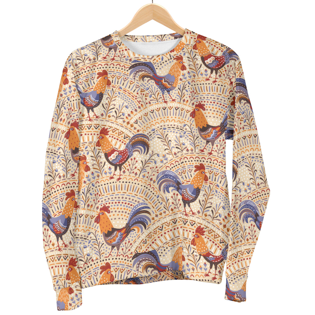 Chicken Boho Style Pattern Men Long Sleeve Sweatshirt