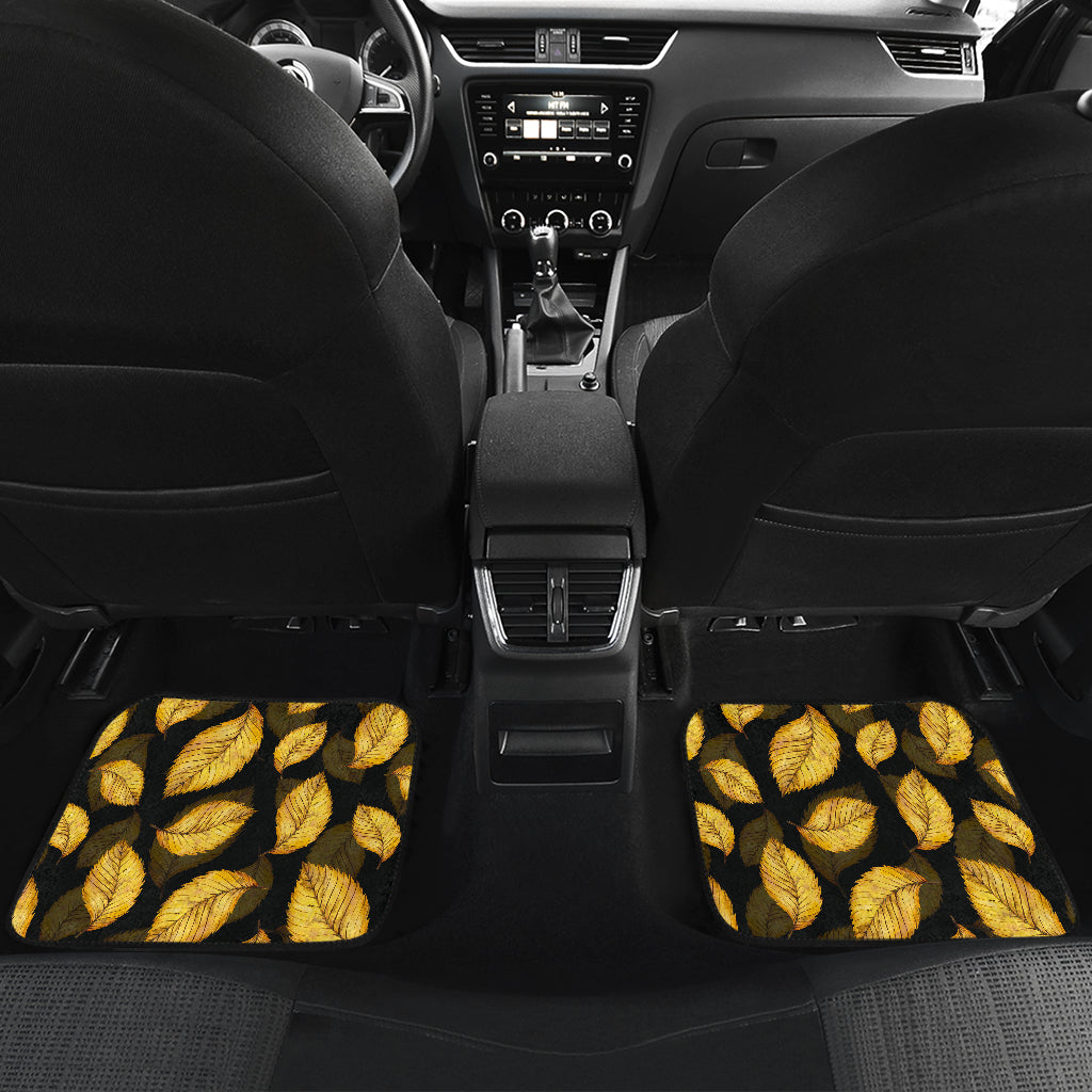 Elm Leave Summer Print Pattern Car Floor Mats Front Back
