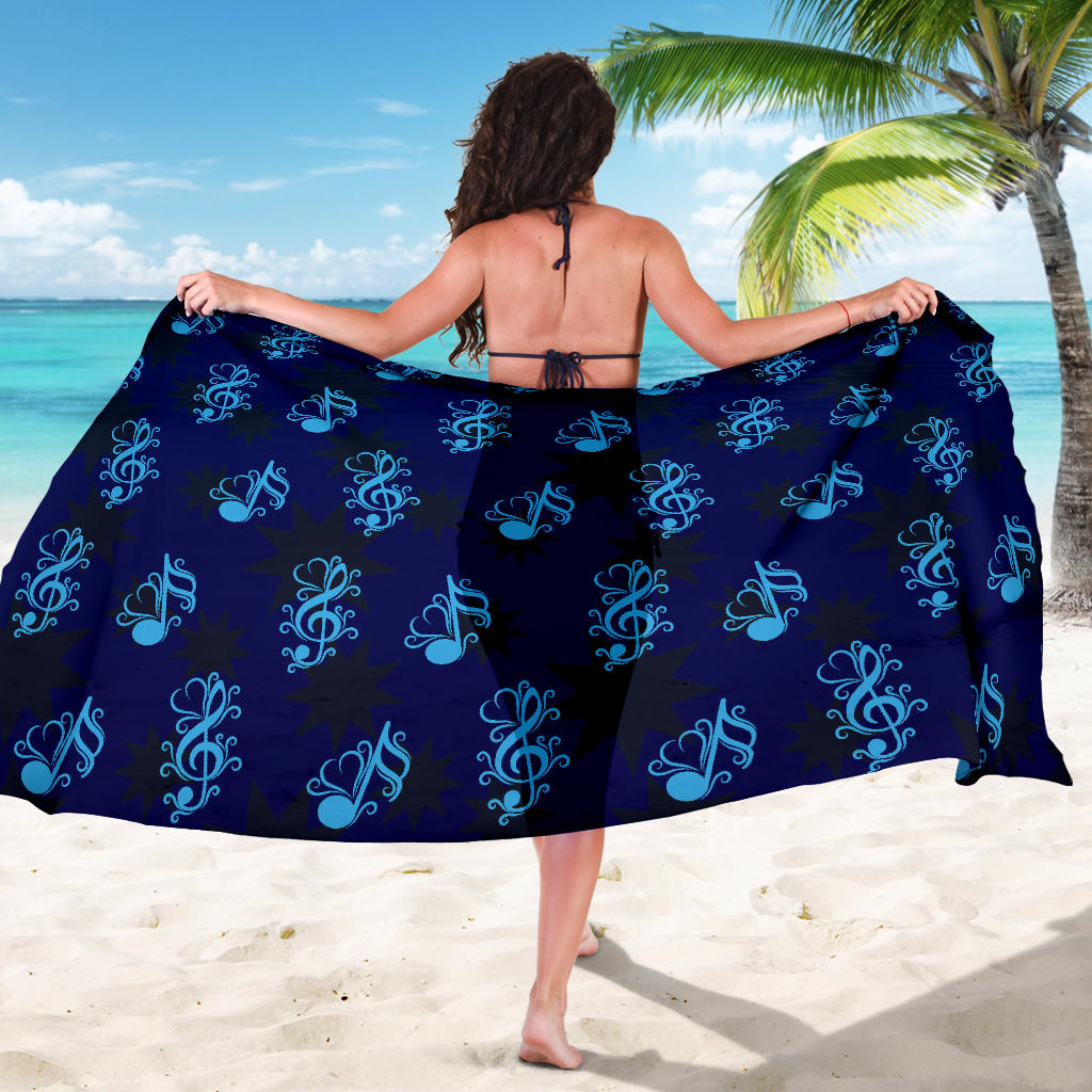 Music note Pattern Print Design A04 Sarong Pareo Wrap