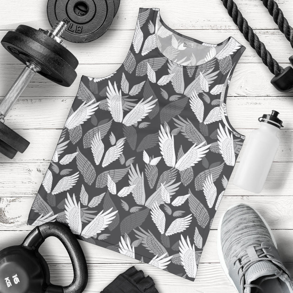 Angel Wings Pattern Design Themed Print Men Tank Top