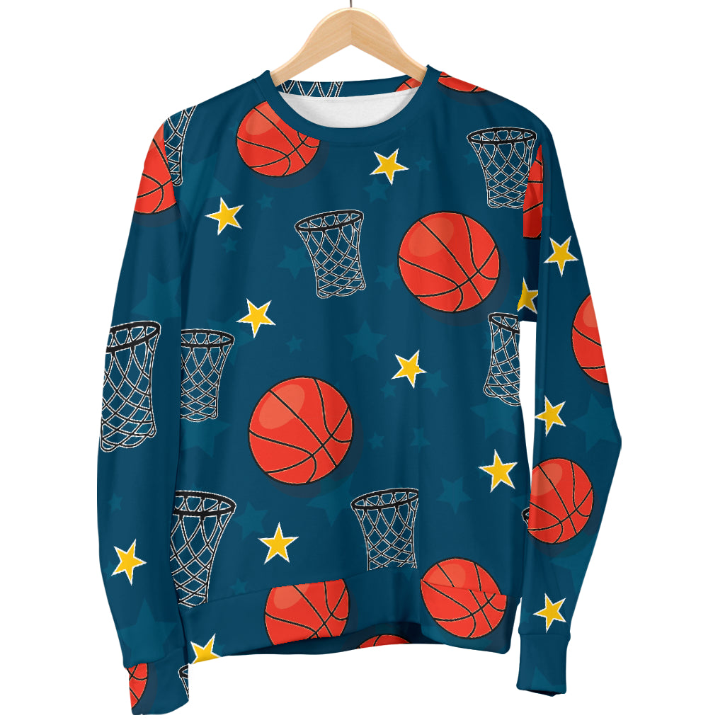Basketball Classic Print Pattern Women Long Sleeve Sweatshirt