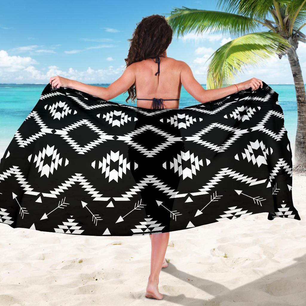 Native Pattern Print Design A04 Sarong Pareo Wrap