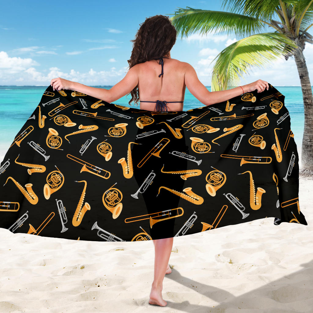 Jazz Pattern Print Design 01 Sarong Pareo Wrap