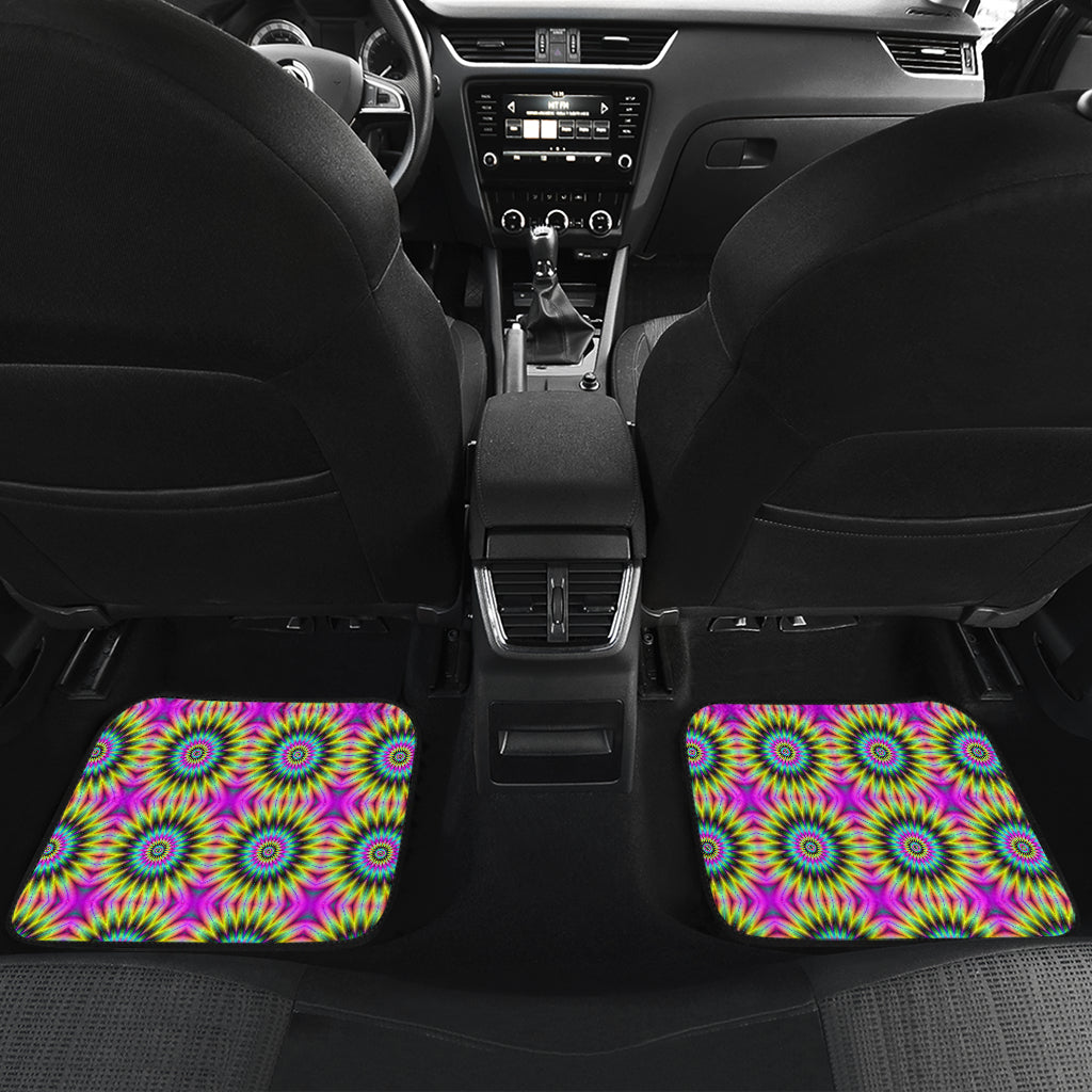Optical illusion Flower Rainbow Style Car Floor Mats Front Back
