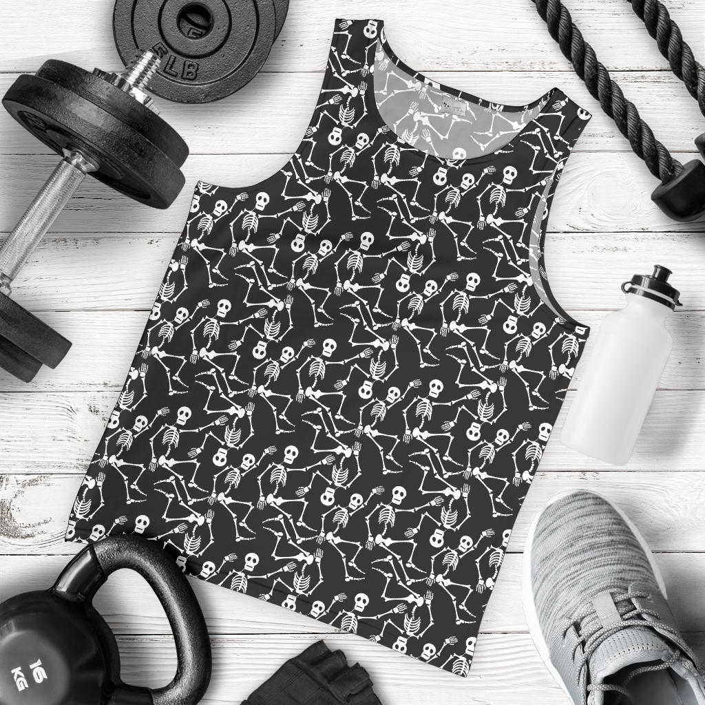 Skeleton Themed Print Men Tank Top