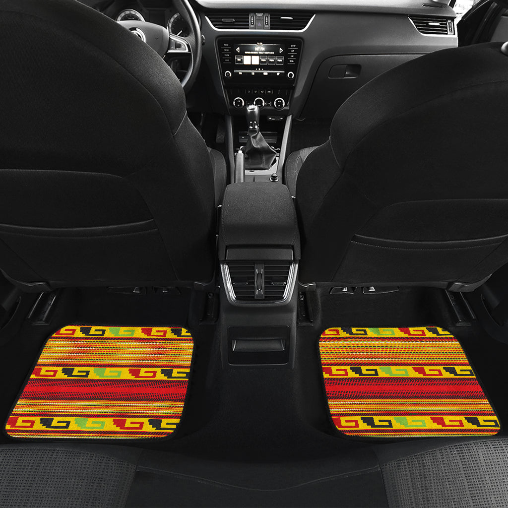 Mexican Blanket Ornament Print Pattern Car Floor Mats Front Back
