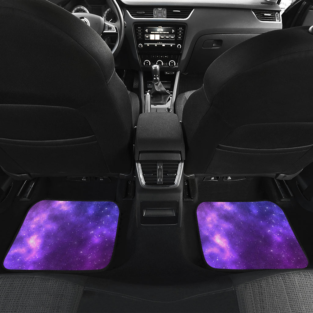 Celestial Purple Blue Galaxy Car Floor Mats Front Back