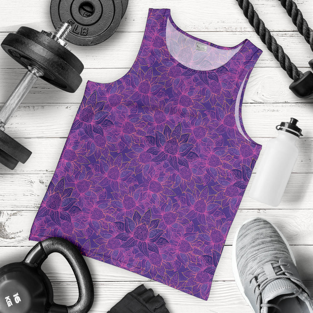 Bohemian Lotus Mandala Style Men Tank Top