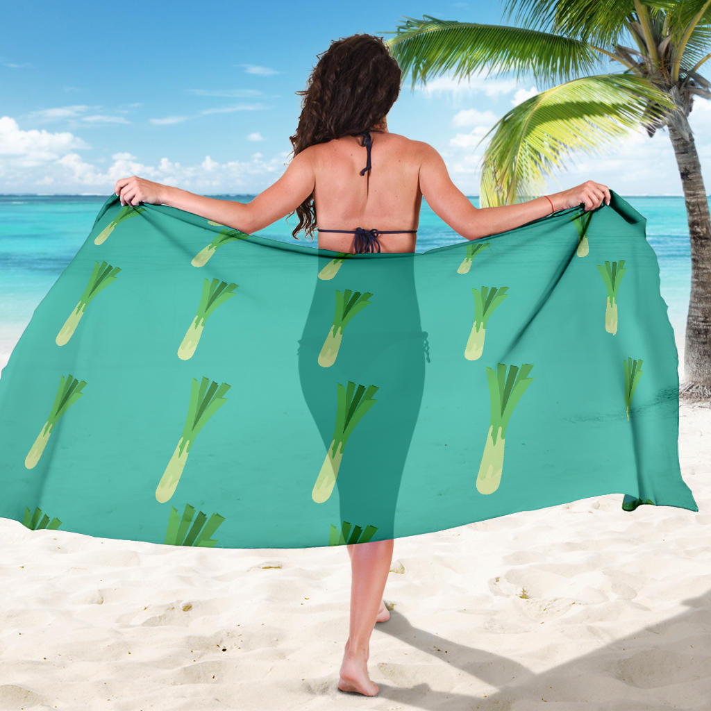 Leek Pattern Print Design 01 Sarong Pareo Wrap