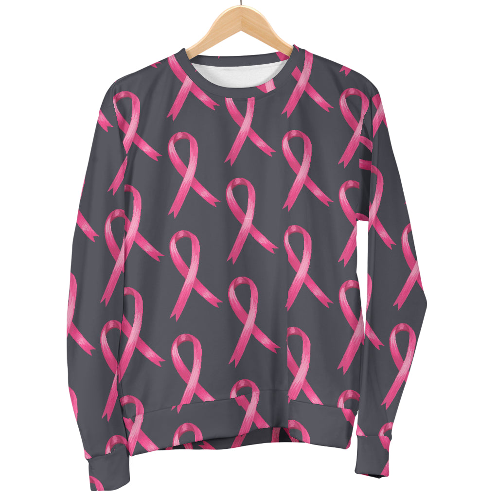 Breast Cancer Awareness Pattern Men Long Sleeve Sweatshirt