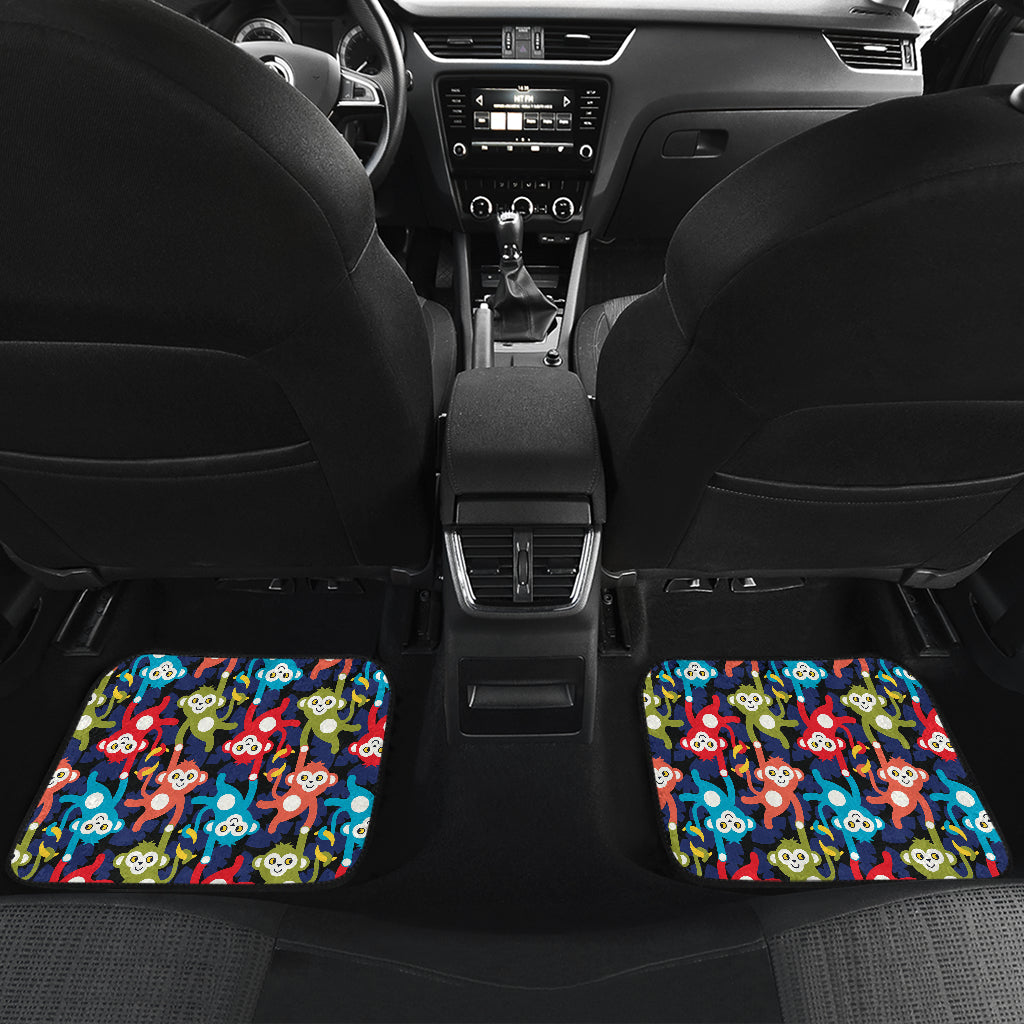 Monkey Colorful Design Themed Print Car Floor Mats Front Back