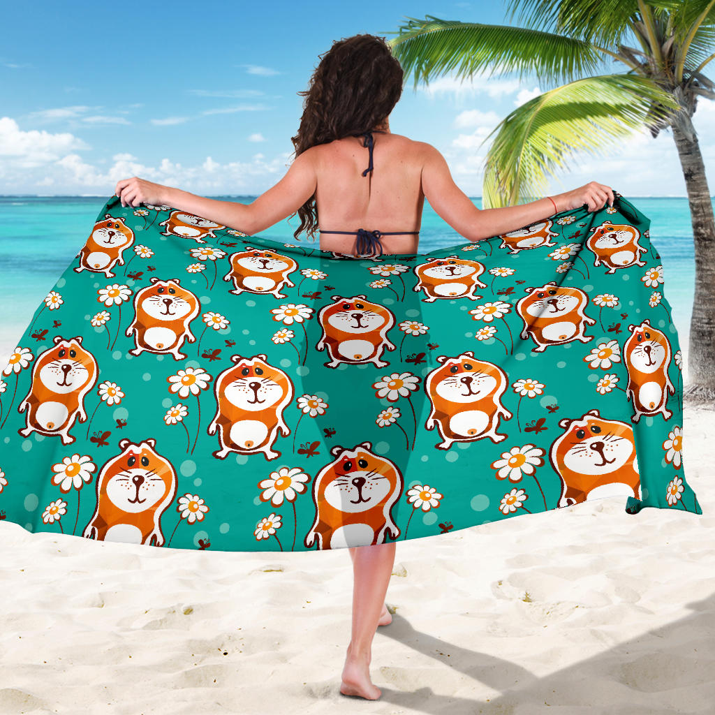 Hamster Pattern Print Design 01 Sarong Pareo Wrap