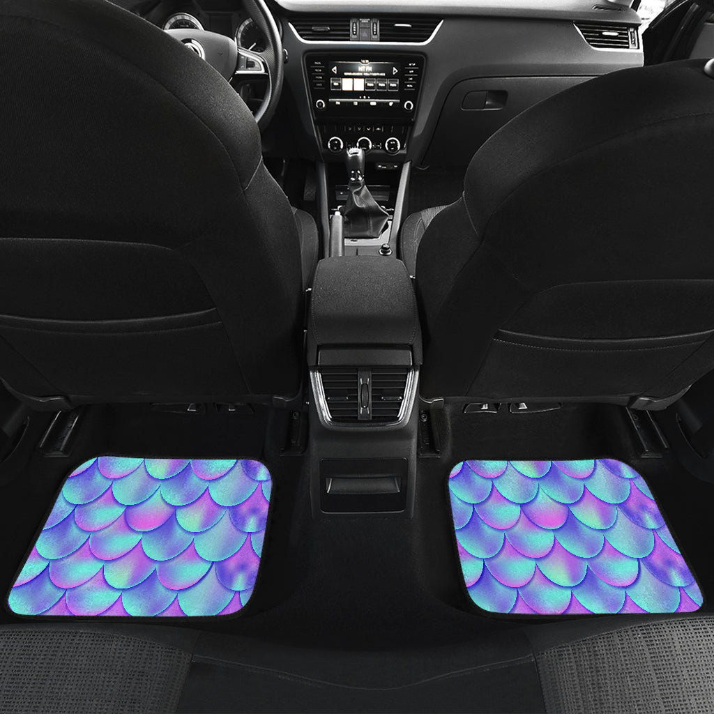 Mermaid Tail Design Print Pattern Car Floor Mats Front Back