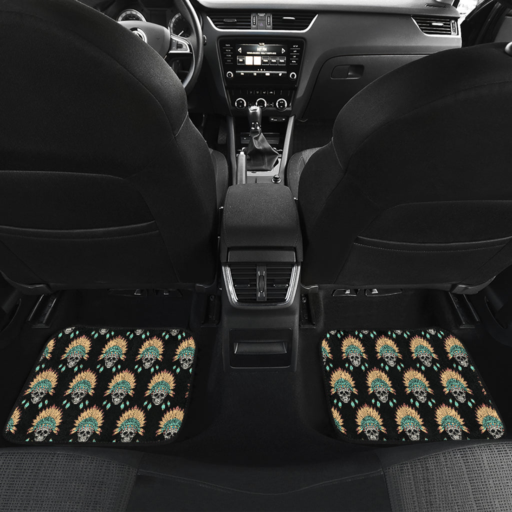 American indian Skull Pattern Car Floor Mats Front Back