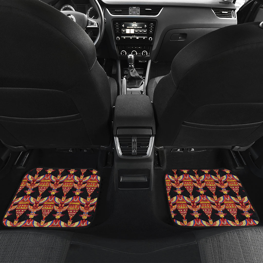 Totem Pole Print Car Floor Mats Front Back