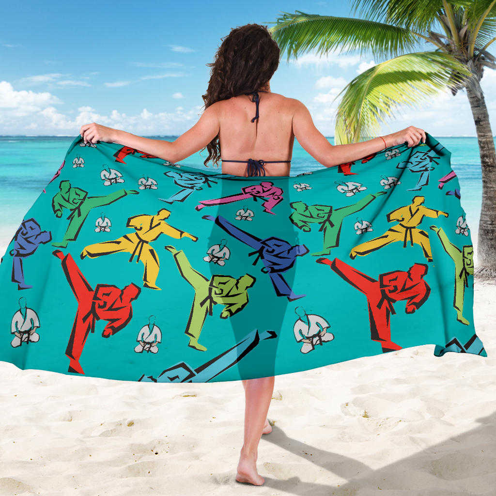 Judo Pattern Print Design 01 Sarong Pareo Wrap