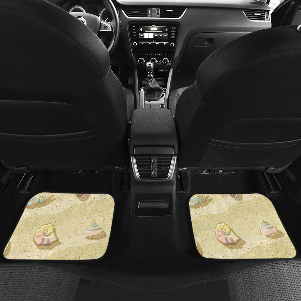 Beach with Seashell Theme Car Floor Mats Front Back