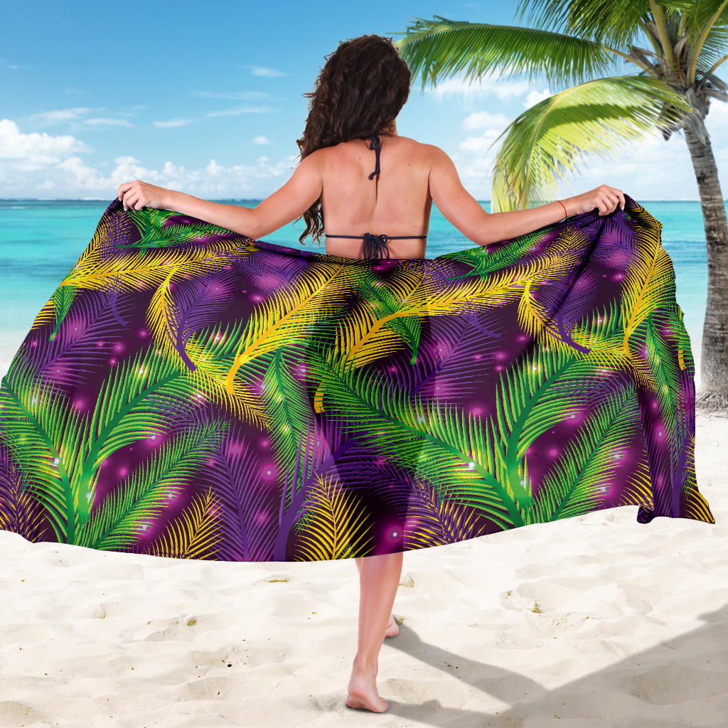 Mardi Gras Pattern Print Design 09 Sarong Pareo Wrap