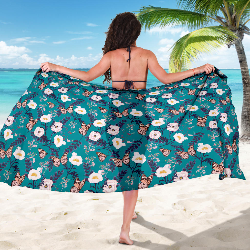 Butterfly Pattern Print Design 012 Sarong Pareo Wrap