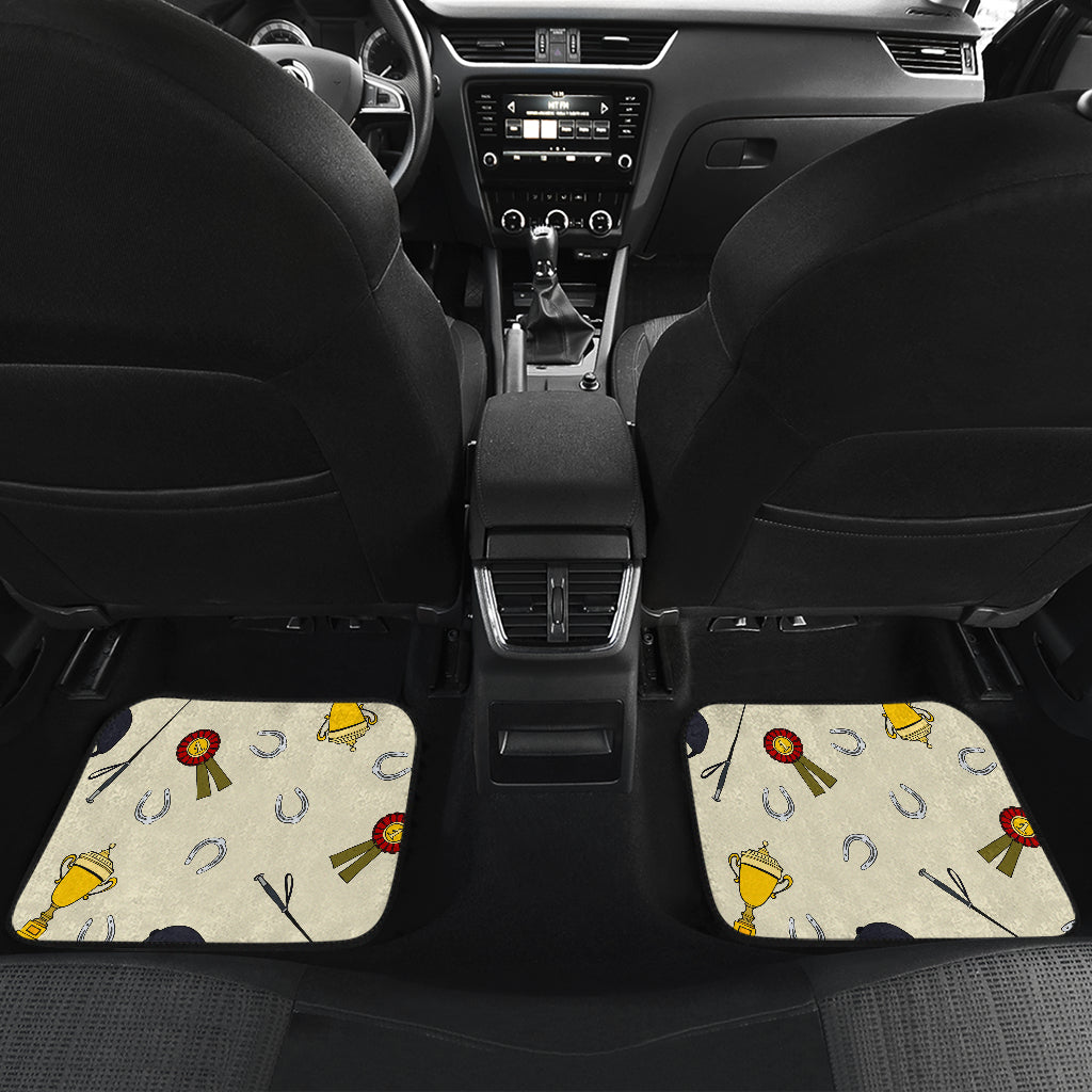 Equestrian Horseshoe Equipment Car Floor Mats Front Back