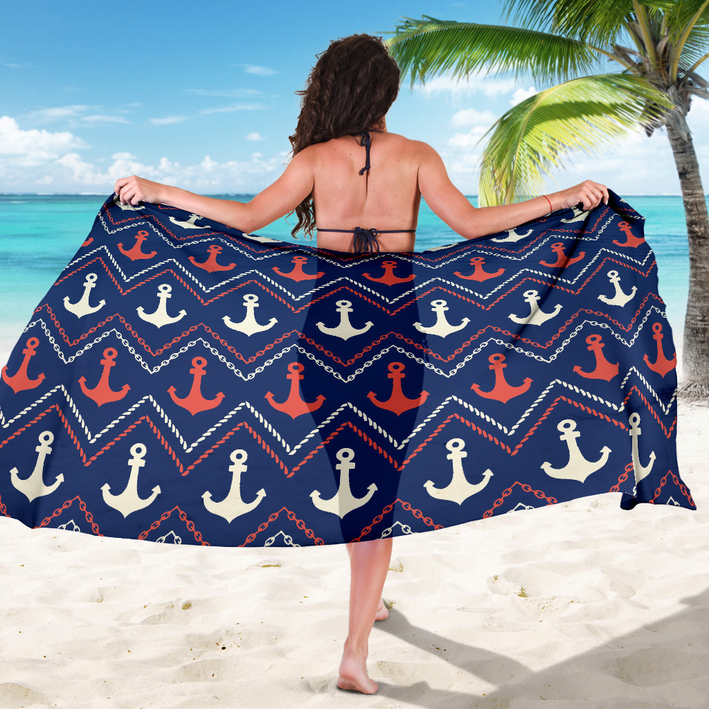 Anchor Pattern Print Design 07 Sarong Pareo Wrap