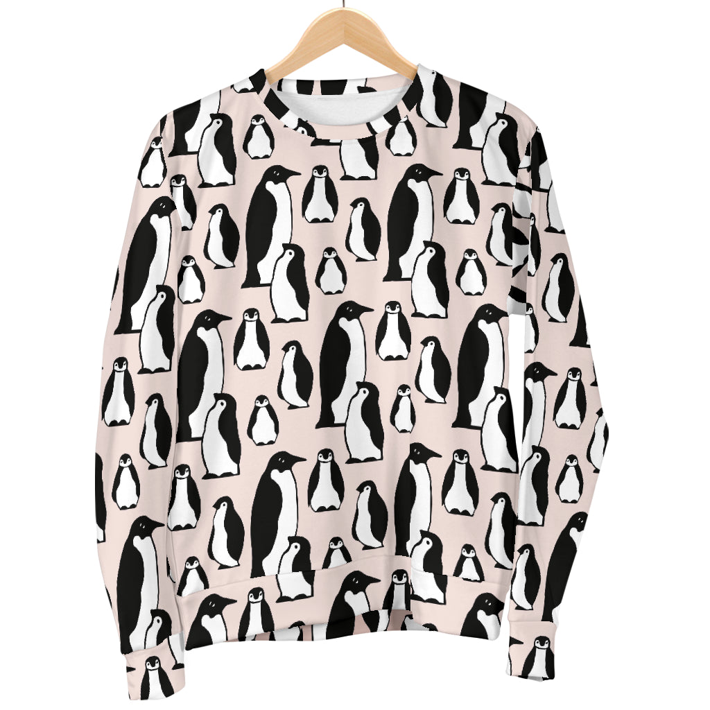 Penguin Themed Men Long Sleeve Sweatshirt