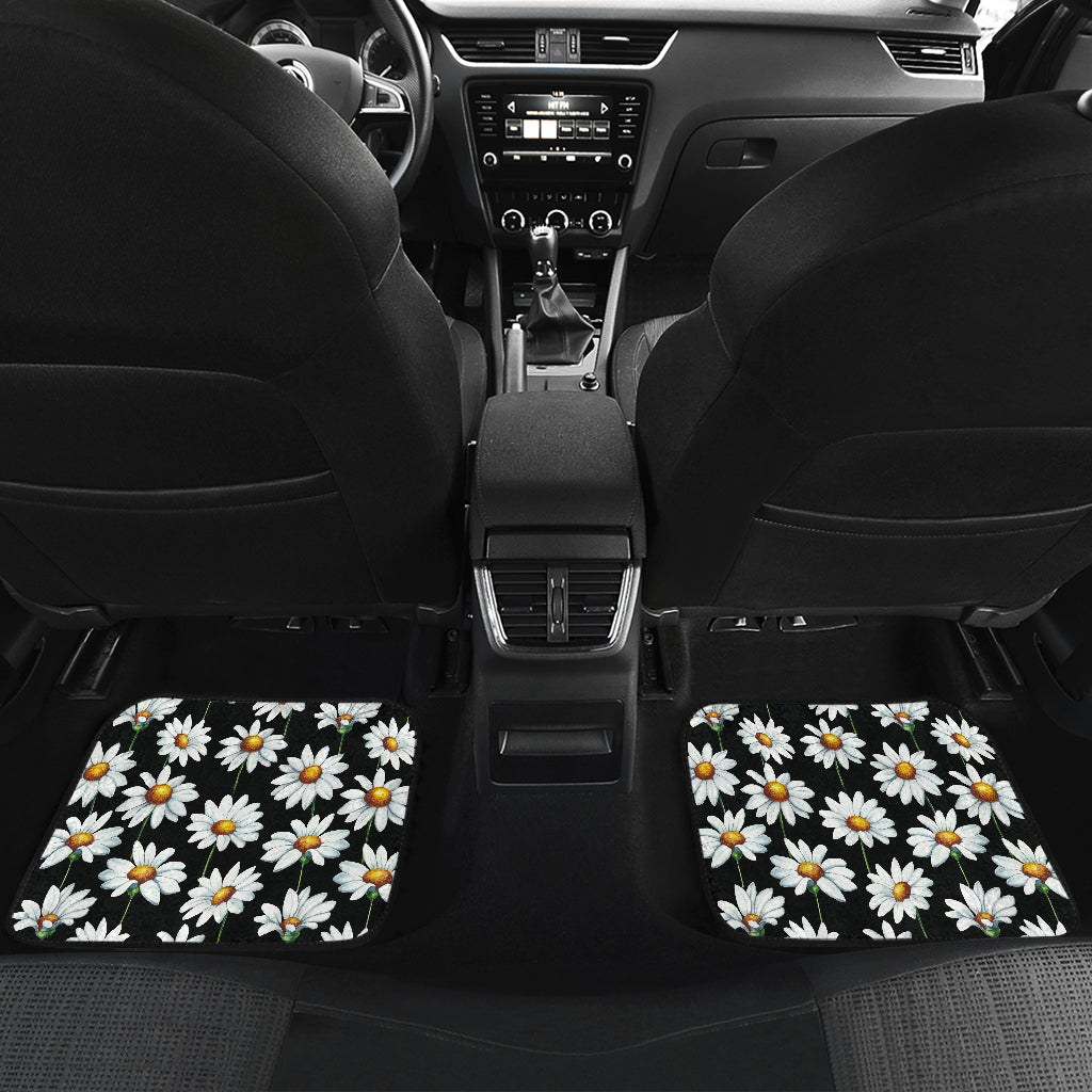 Daisy Print Pattern Car Floor Mats Front Back