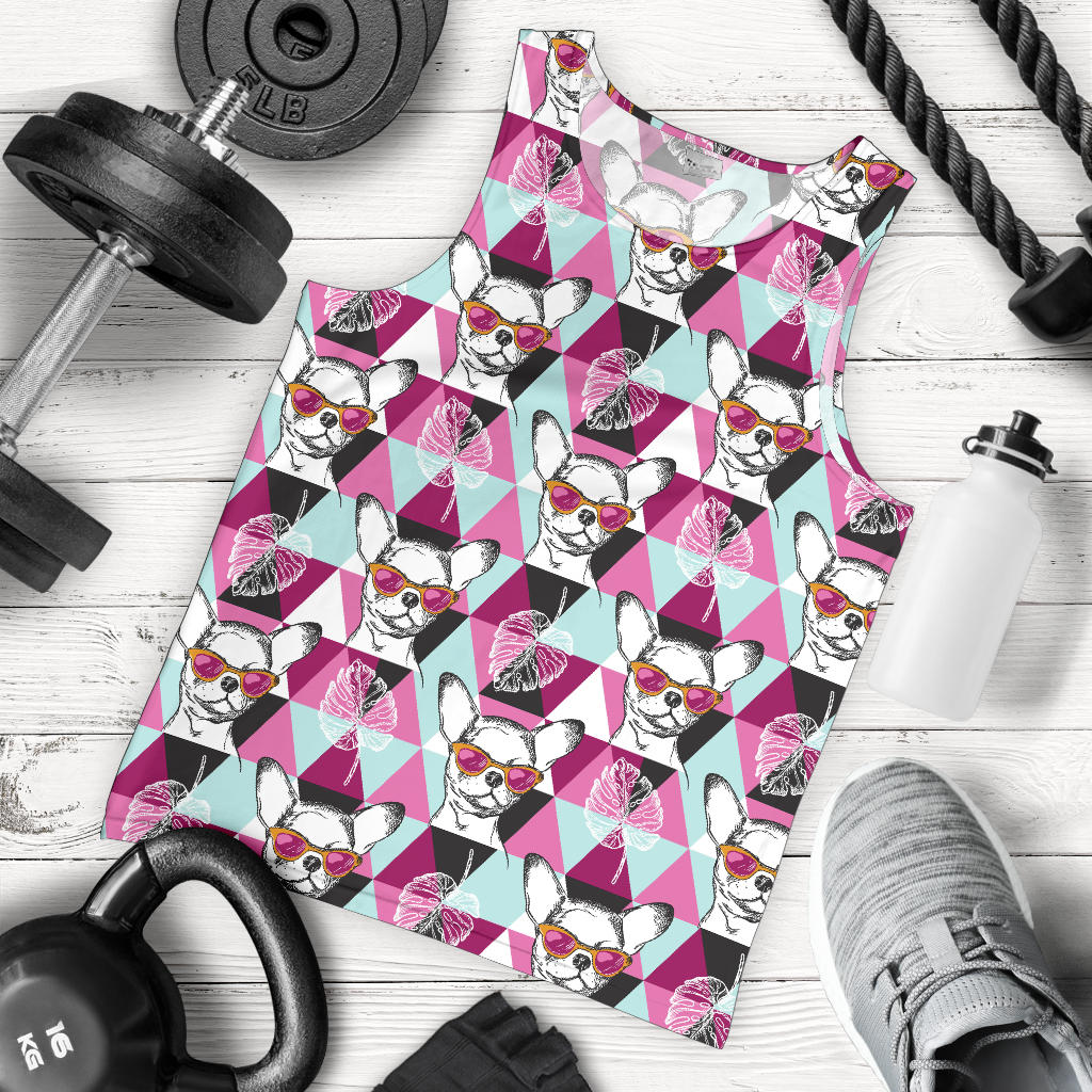 Chihuahua Cute Triangle Pattern Men Tank Top