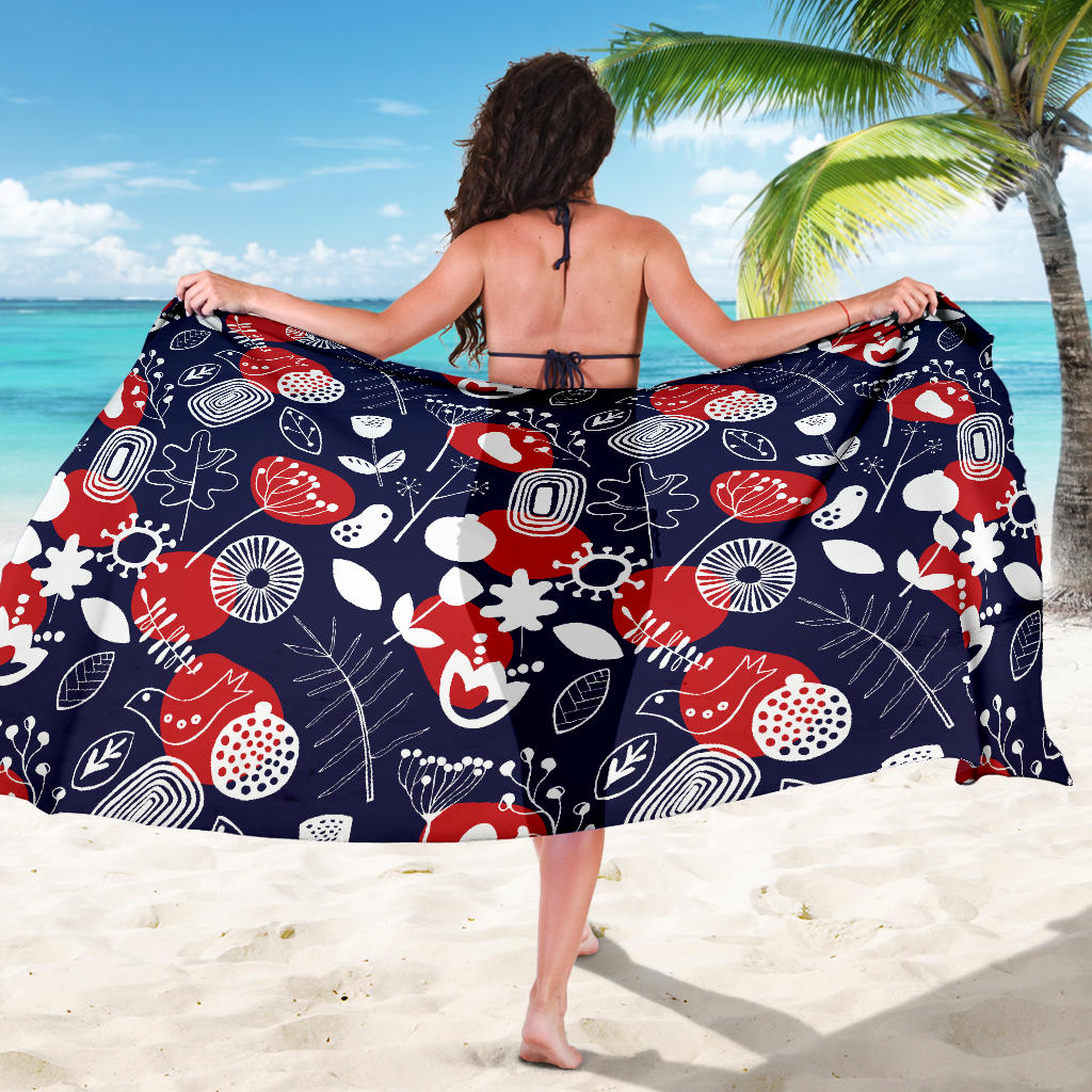 Nordic Pattern Print Design A02 Sarong Pareo Wrap