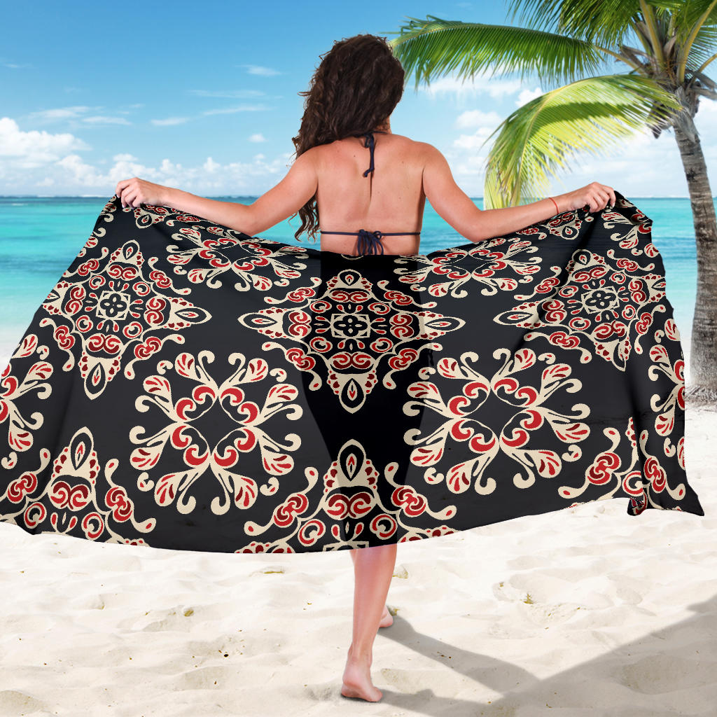 Medallion Pattern Print Design 01 Sarong Pareo Wrap