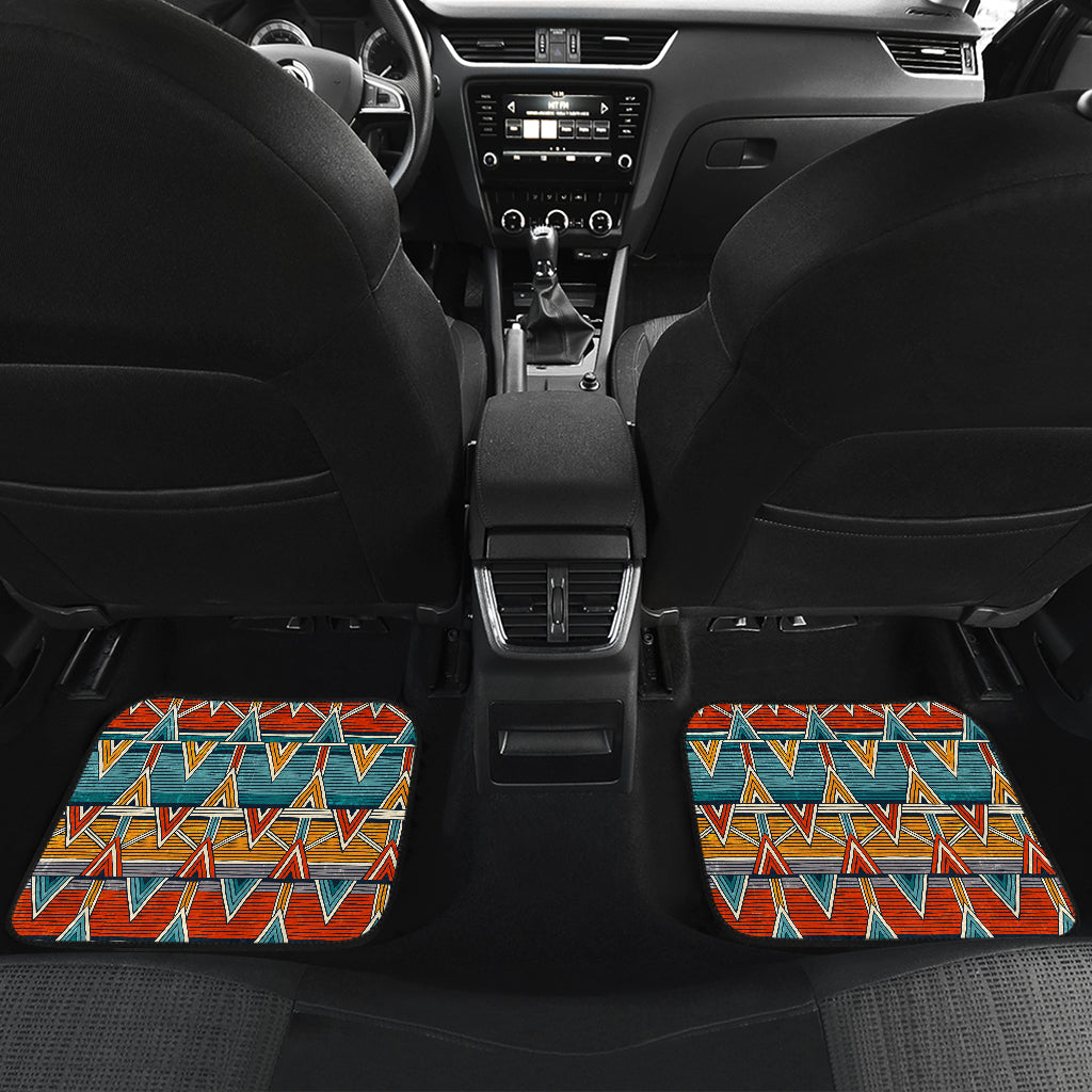 Kente Print African Design Themed Car Floor Mats Front Back