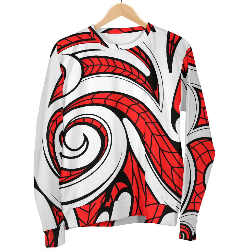 Maori Polynesian Themed Design Print Women Long Sleeve Sweatshirt