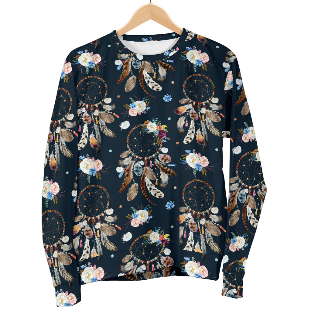 Dream Catcher Boho Floral Style Women Long Sleeve Sweatshirt