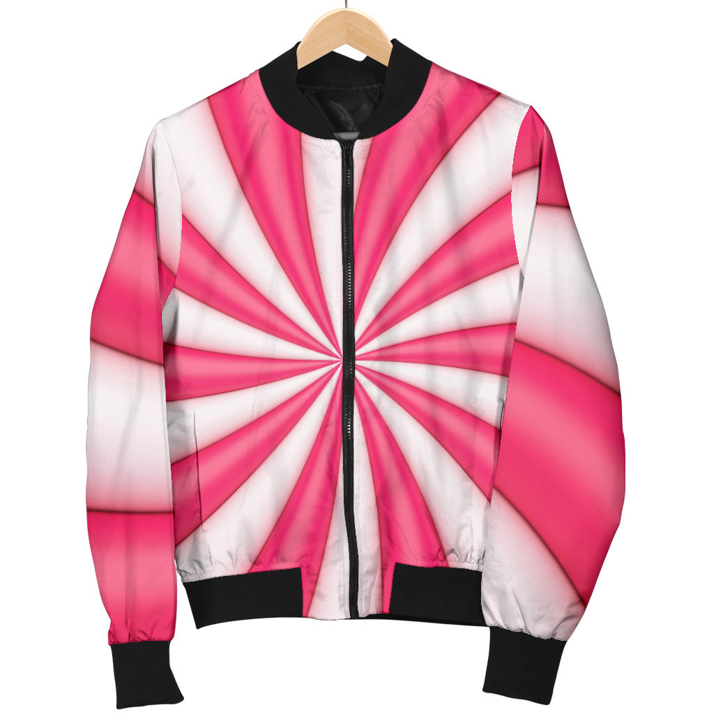 Vortex Twist Swirl Candy Print Men Bomber Jacket