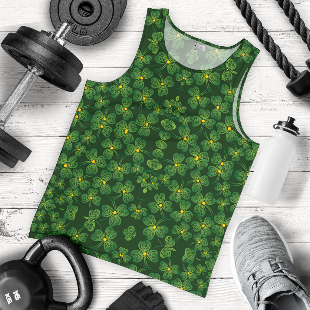Shamrock Pattern Men Tank Top
