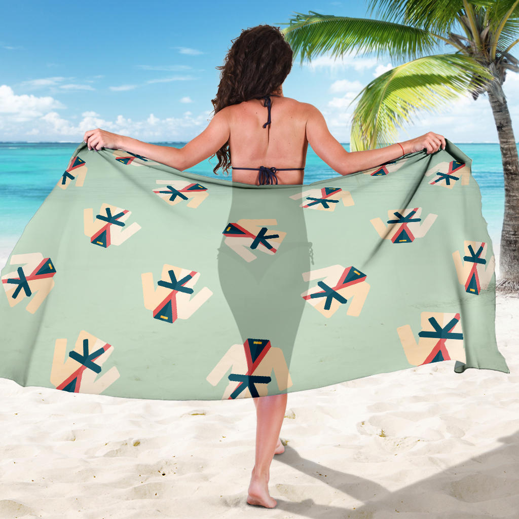 Karate Pattern Print Design 02 Sarong Pareo Wrap