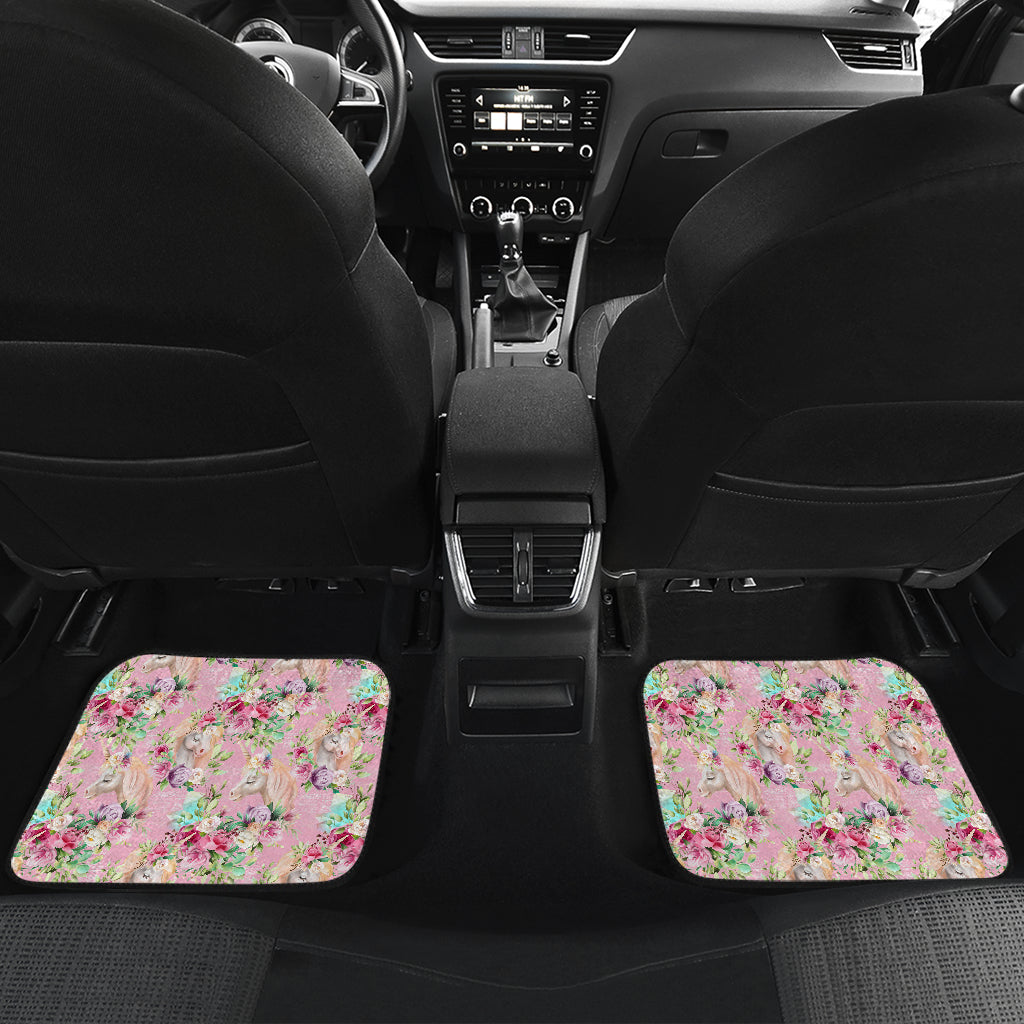 Unicorn Princess with Rose Car Floor Mats Front Back