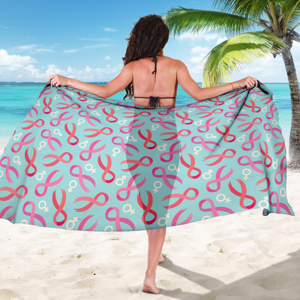 Breast cancer Pattern Print Design 03 Sarong Pareo Wrap