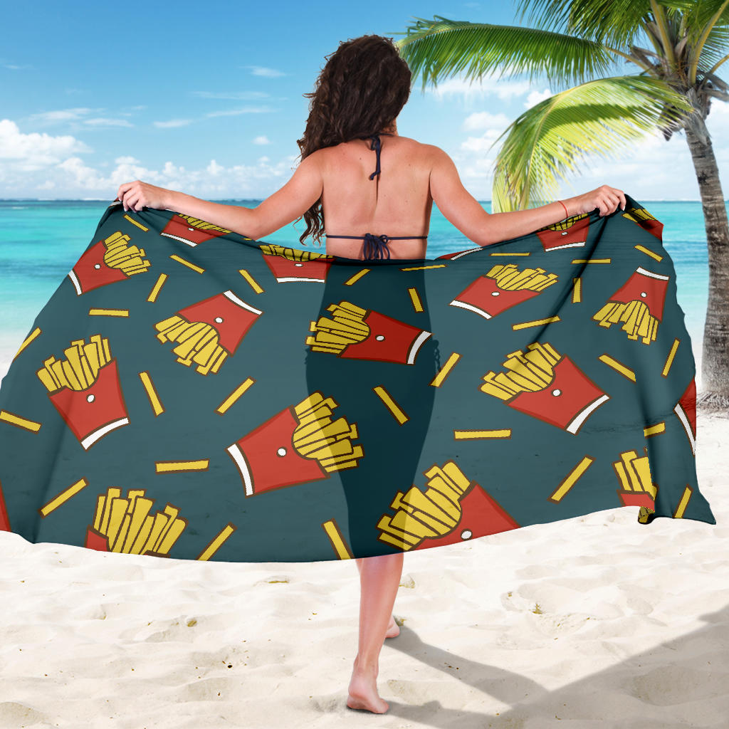 French Fried Pattern Print Design 04 Sarong Pareo Wrap