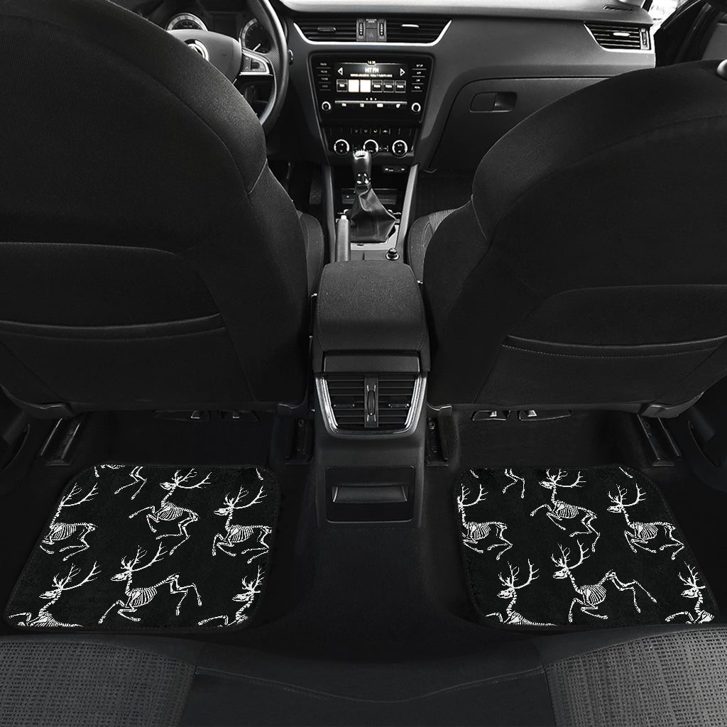 Deer Skeleton Print Pattern Car Floor Mats Front Back
